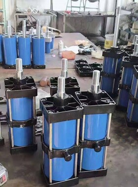 QGB重型气动元件大缸定制非标铁气缸可调行程QGA QGS大推力50 100