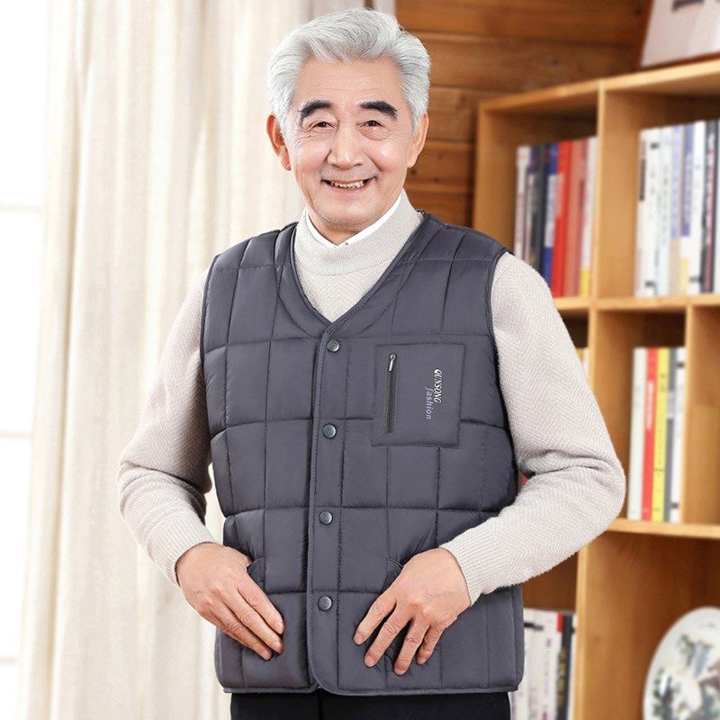 爷爷加绒加厚棉马甲背心秋冬季中老年人男士坎肩老人爸爸保暖马夹,男装,常规马甲,淘宝优惠券,粉丝福利购,淘宝优惠卷