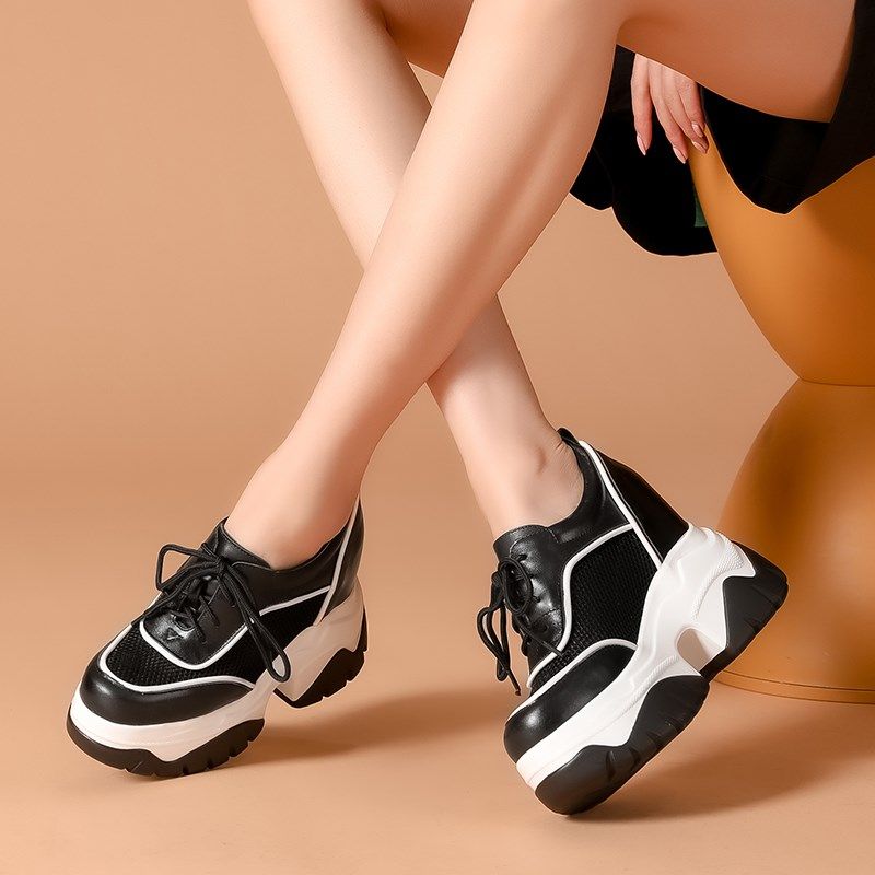 12cm内增高女j鞋镂空透气厚底松糕鞋春夏网纱防水台超高跟休闲单,女鞋,深口单鞋,淘宝优惠券,粉丝福利购,淘宝优惠卷