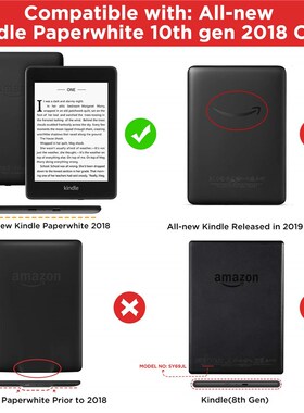 For Kindle Paperwhite 4 Case Cloth Texture PU Leather Smart