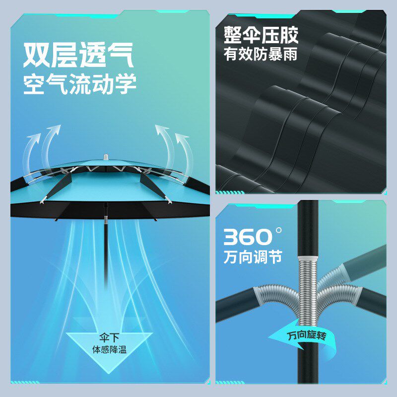 钓鱼伞遮阳伞拐杖杆n万向大钓伞加厚防晒防风防雨钓伞户外大伞