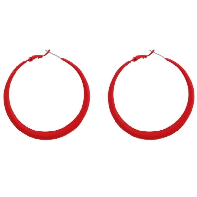 龙年新年高级感红色圈圈耳环耳圈女2024年新款爆款小众设计感耳饰