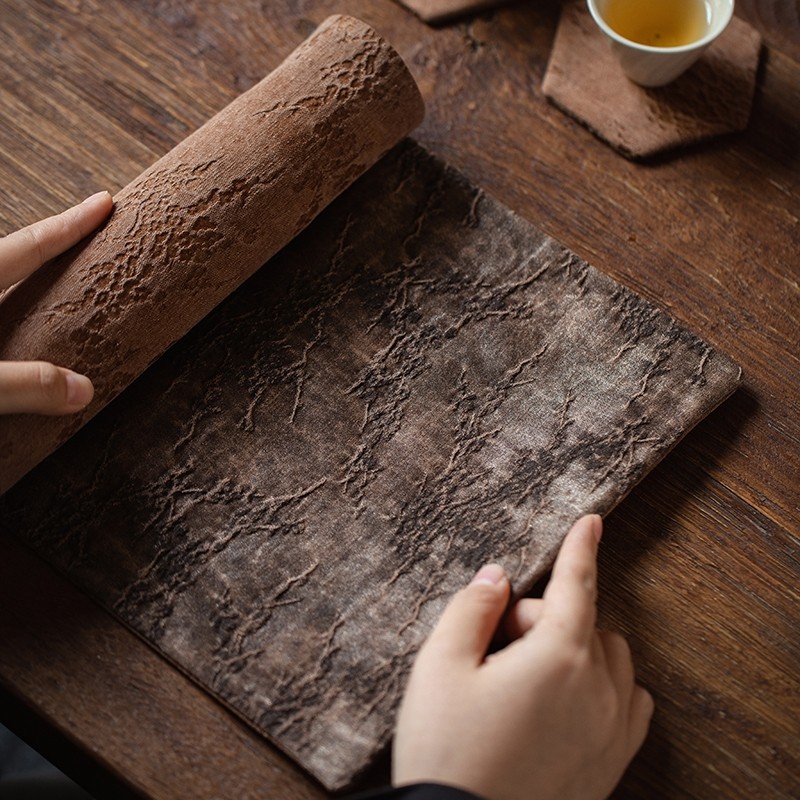 中式禅意桌c旗复古老料香云纱冰梅茶席茶室茶空间防水茶桌垫茶杯,居家布艺,茶席,淘宝优惠券,粉丝福利购,淘宝优惠卷