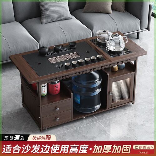 移动小茶桌家用阳台茶车烧水壶一体茶水柜带轮茶边几功夫茶盘茶台