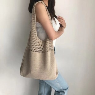 Large Handbags Female Knitted Capacity 推荐 Totes Designer