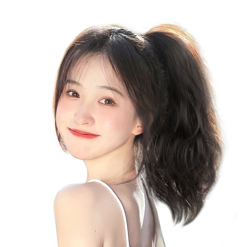 天空树马尾假发女长发仿真发网红抓夹式瀑布半扎高V马尾短卷发辫属于什么档次？