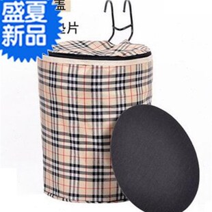 手筐挂钩帆布车篓带盖车提车篮8E折叠车板篮防雨加垫前车。