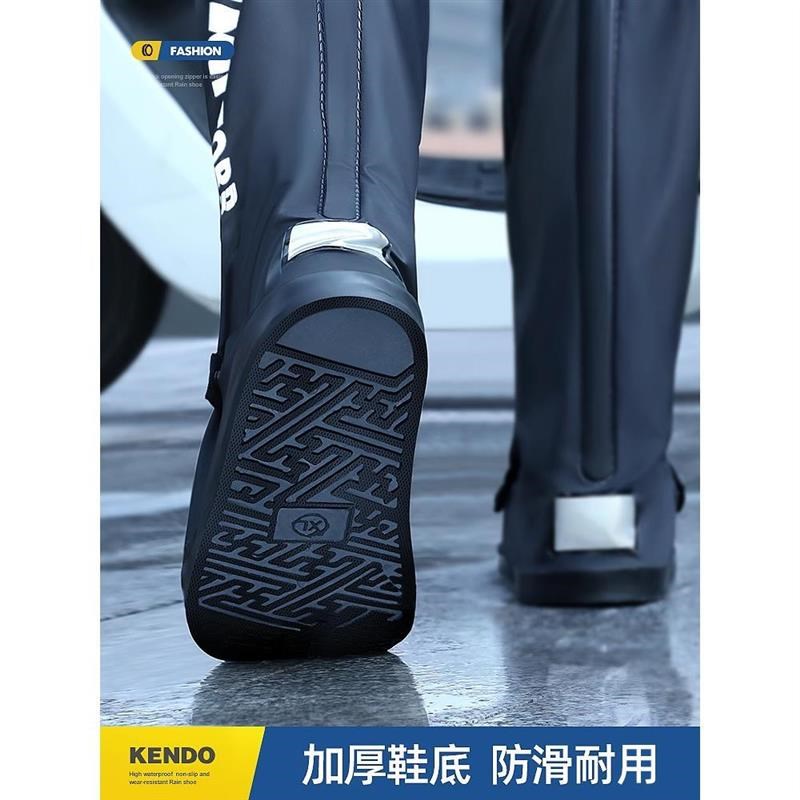 德国雨鞋套防水防滑男女士款高筒加厚耐磨大码成人便携式防水雨鞋