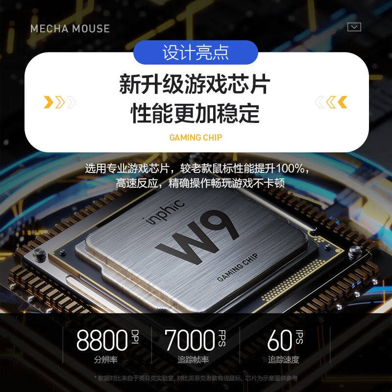 促销英菲克(INPHlIC)W9有线游戏滑鼠电竞宏静音人体工学炫彩RGB属于什么档次？