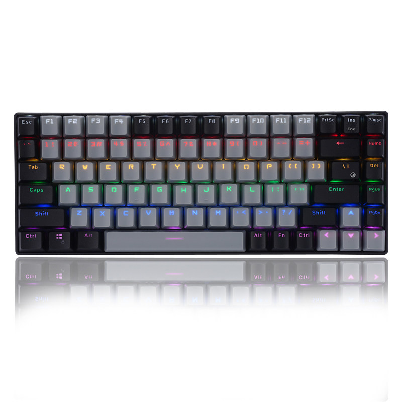 全键无冲机械键盘84键青轴红轴小尺寸短小型游戏专用p有线82 rkr7