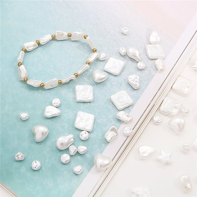 推荐.Irregular ABS Imitation Pearls Beads for DIY Bracelet M