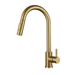 直销Pull-out sensoro kitchen faucet brushed gold sensitive t