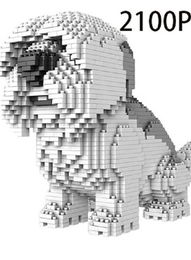 1800pcs Cute Dog Series Building Blocks Masonry Small Partic