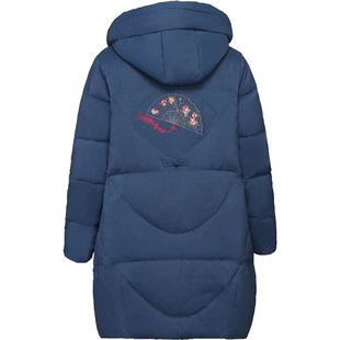 中年妈妈棉衣外套中长款中老年羽绒服女冬季时尚大码遮肚冬装棉袄