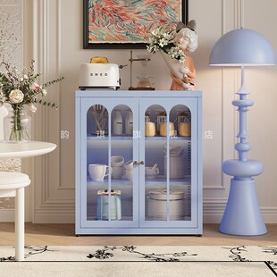 新款钢制餐边柜厨房橱柜现代简约客厅茶水柜靠墙一体餐厅储物柜子