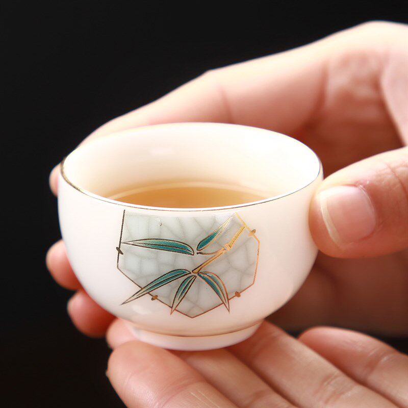 速发振德旅行茶具套装便携包茶壶户外车载旅游茶杯白瓷快客杯一壶