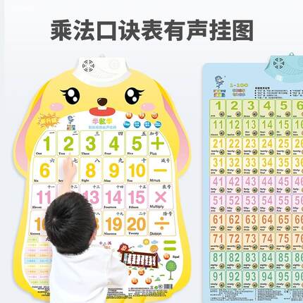 速发幼儿童有声挂图宝宝启蒙早教认知卡片看图识字发音学说话识物