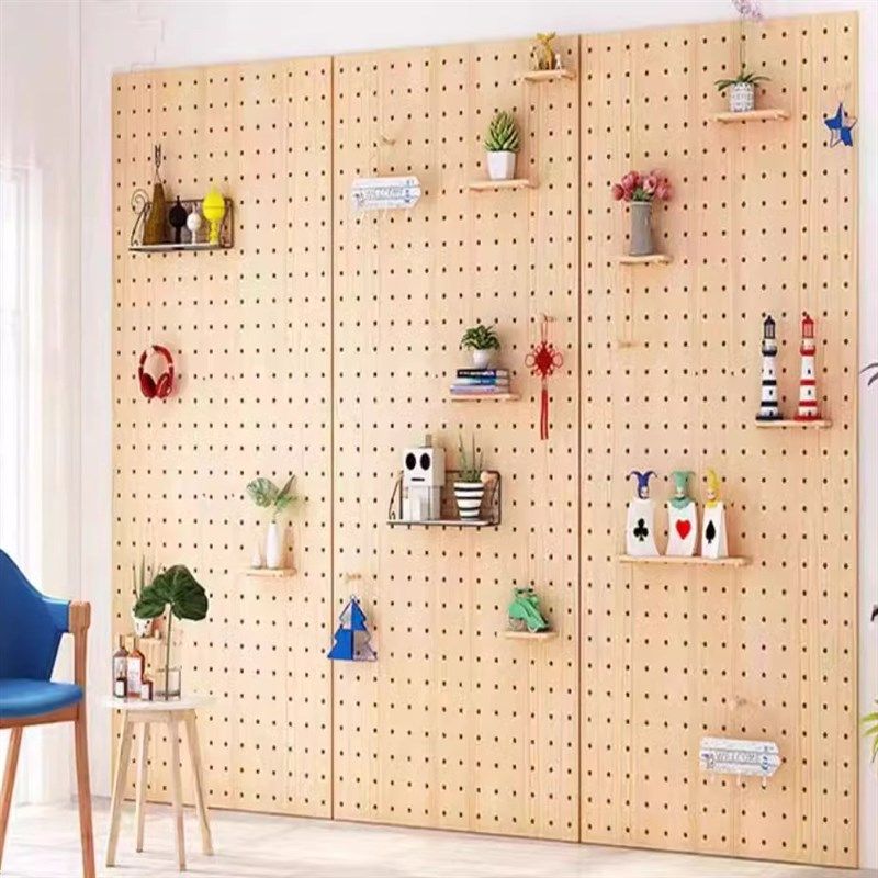 实木洞洞板墙上置物架挂板装饰隔板置物架收纳架墙面木质书架中国,收纳整理,收纳洞洞板,淘宝优惠券,粉丝福利购,淘宝优惠卷