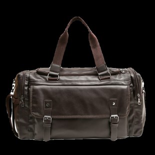 男士短途旅行包大容量PU出差行李袋收纳手提运动健身单肩女斜挎包