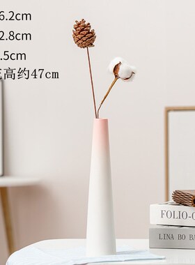 中式禅意花瓶g感黑色摆件桌面办公室干花花束客厅摆设一枝花高秀