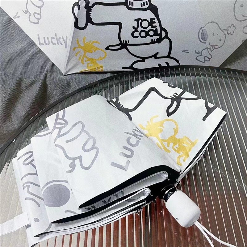 全自动史努比晴雨两用女学生x韩版可爱简约折叠防晒太阳伞防紫外