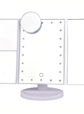 Makeup Mirror Touch-Screen Magnification-Lighting Desktop-Fo