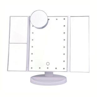 Makeup Mirror Touch-Screen Magnification-Lighting Desktop-Fo