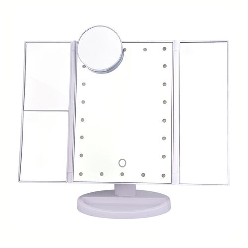 Makeup Mirror Touch-Screen Magnification-Lighting Desktop-Fo