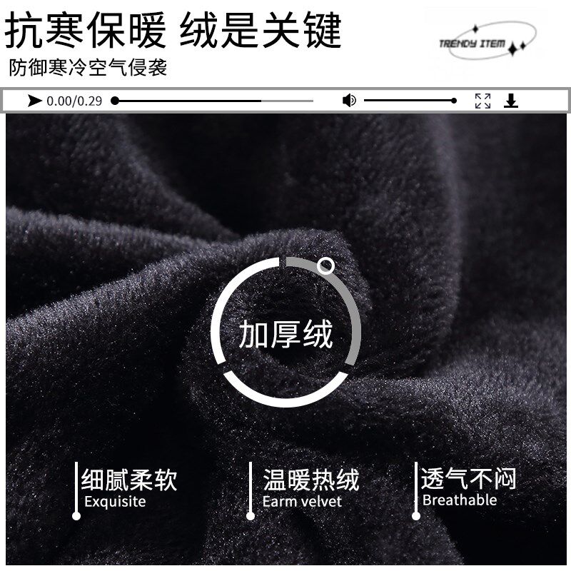 松紧腰灰色仿牛仔打底裤女秋冬外穿加绒小个子八分高腰铅笔小脚裤