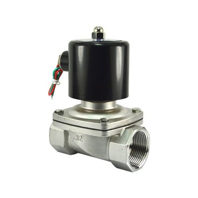 新品不锈钢常闭电磁阀水阀气阀u6分1寸开关电磁控制阀AC220V4分24