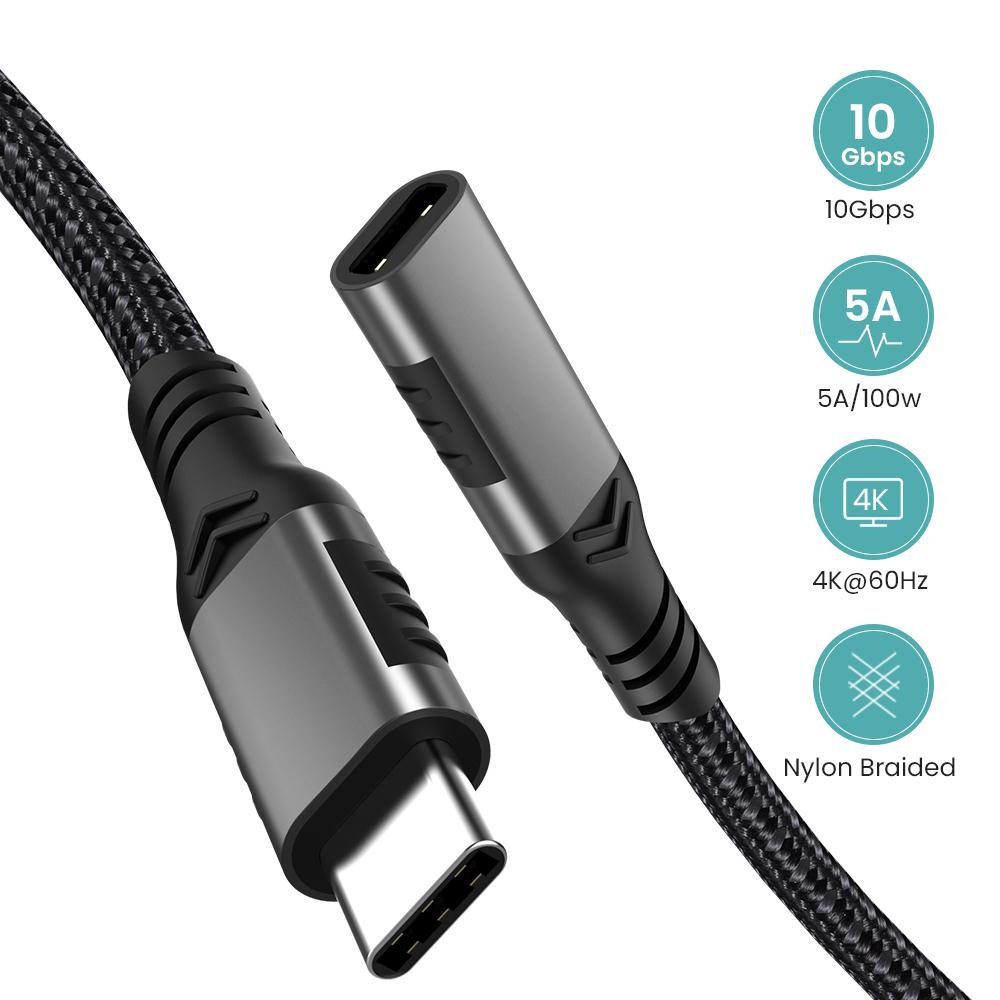 速发USB C Extension Cable Male to Female Type C USB2 Gen2 Fu