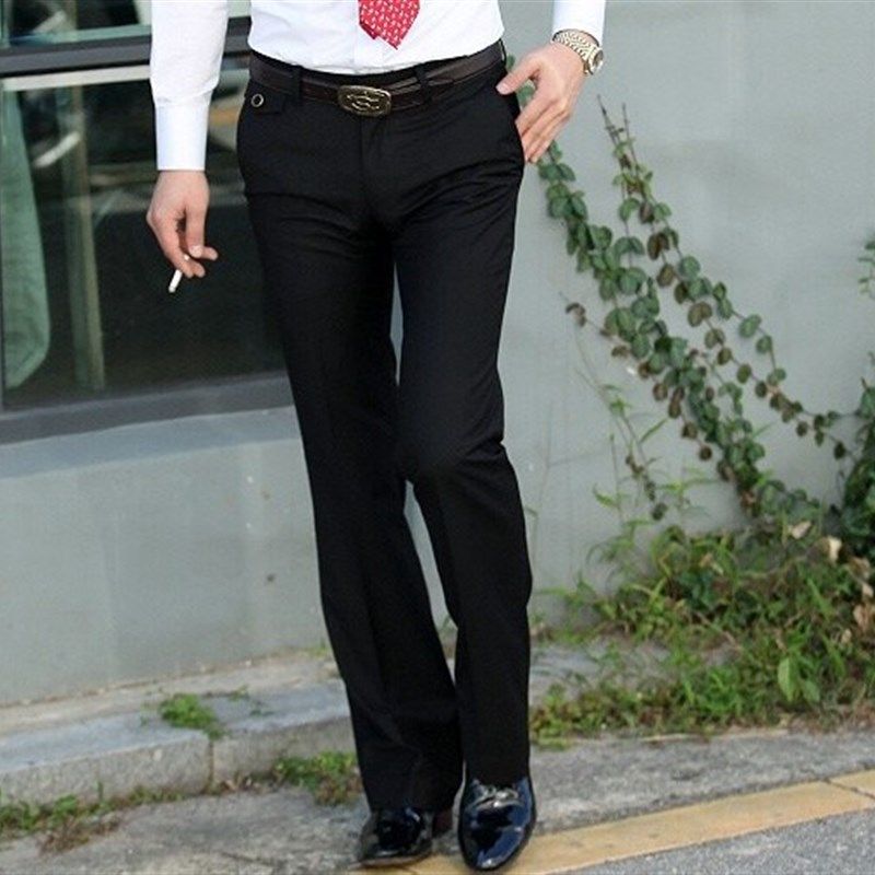 潇洒新款商务西裤春秋冬料免熨微喇裤中腰直筒长裤男士休闲微喇裤,男装,西裤,淘宝优惠券,粉丝福利购,淘宝优惠卷