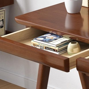 实木书桌家用学生写字桌简约台式电脑桌经济型简易写字台办公桌子