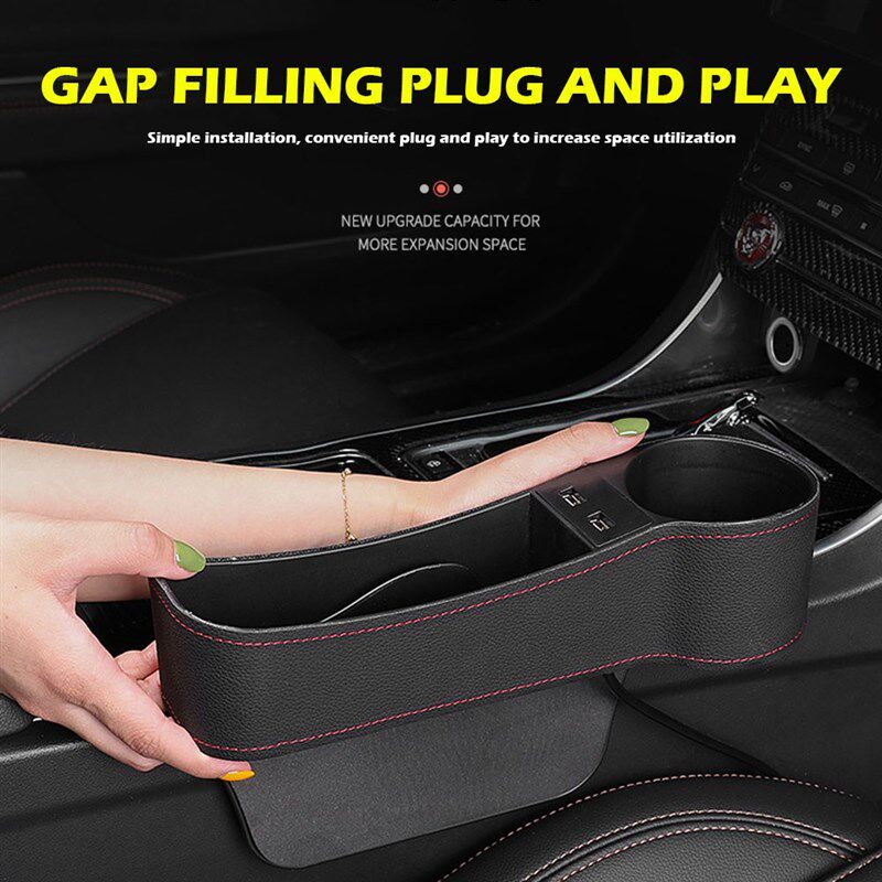 VODOOL Universal Car Console Seat Gap Organizer Cup Holder