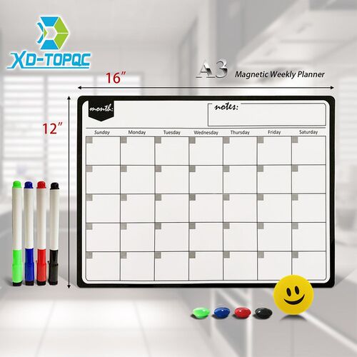 工厂销Planner Magnetic Calendar Whiteboard NNotes Fridge Mon