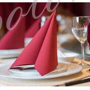 40*40CM彩色无尘纸餐巾加厚酒店西餐婚礼活动口布餐垫手帕纸