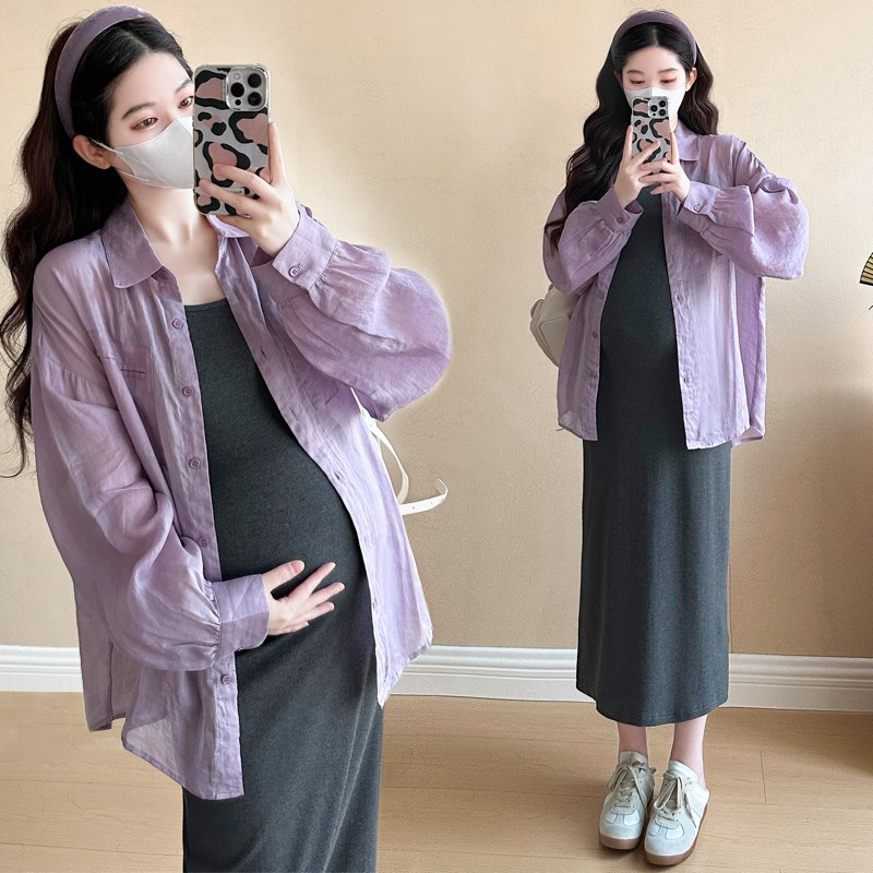 大码孕妇连衣裙2025春季新款高级感孕妈套装时髦裙子春秋季200斤