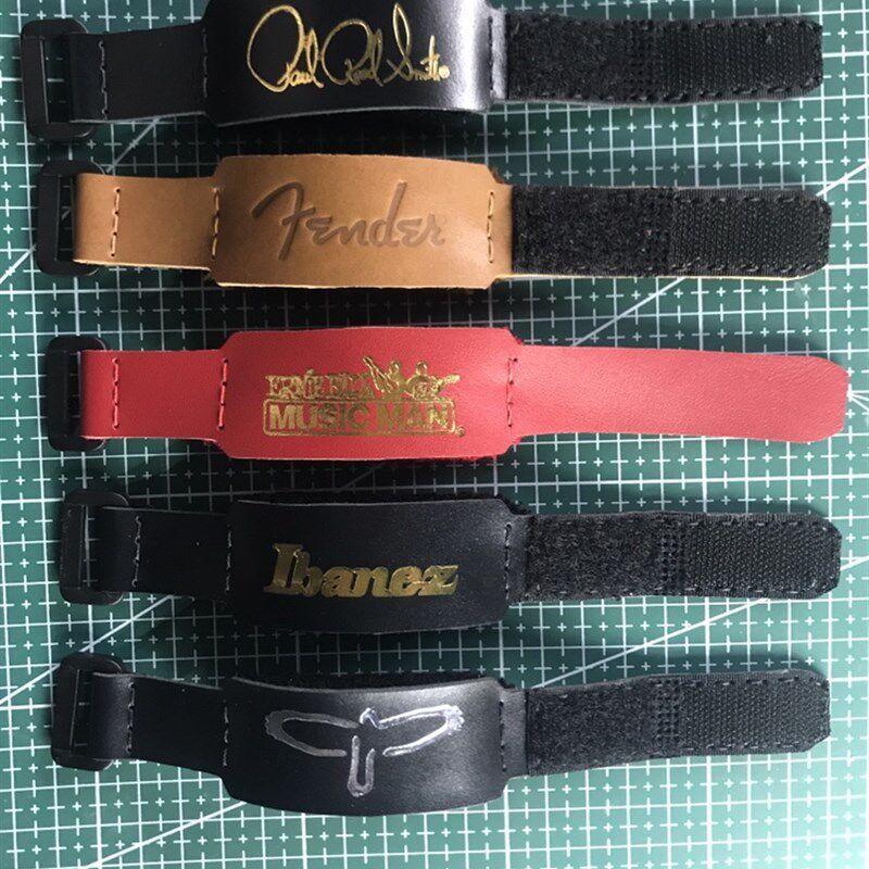 手工制作纯皮电吉他电贝斯闷音带 止音带 束带  p闷音带 可印logo