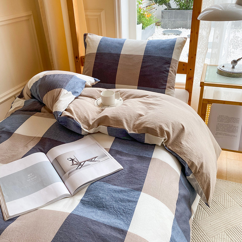 100纯棉四件式全棉nA类水洗棉大学宿舍床上用品三件套床单被套床,床上用品,学生床品套件,淘宝优惠券,粉丝福利购,淘宝优惠卷