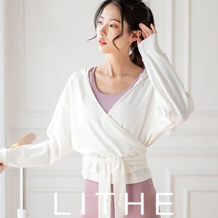 网红瑜伽上衣长袖女罩衫宽松运动外套披肩外搭秋冬加厚健身服外穿