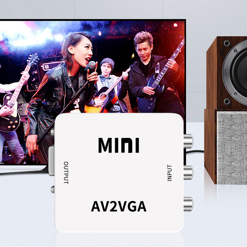 AV to VGA Scaler adapter HD Video composed of RCA to VGA co