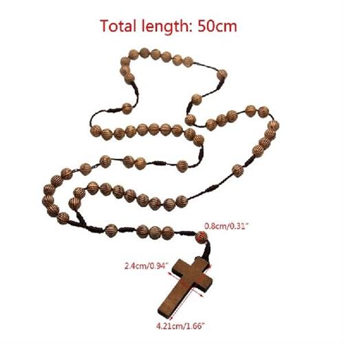 速发Mini Rosary Necklace Wood Beads Mini Finger Rosaries fo