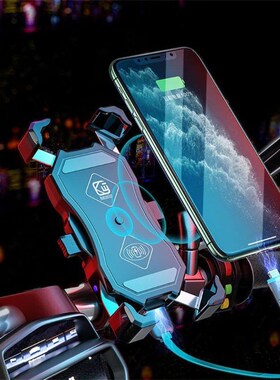 12V Motorcycle QC3.0 SB Qi Wireless Charger Mount Holder Sta