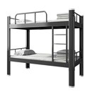 学校双层床上下铺铁床钢木床学生公寓床宿舍高低床家用铁艺床双层