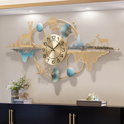 挂钟创意个墙钟表大气现代轻奢厅H性时钟时尚家用餐挂艺术