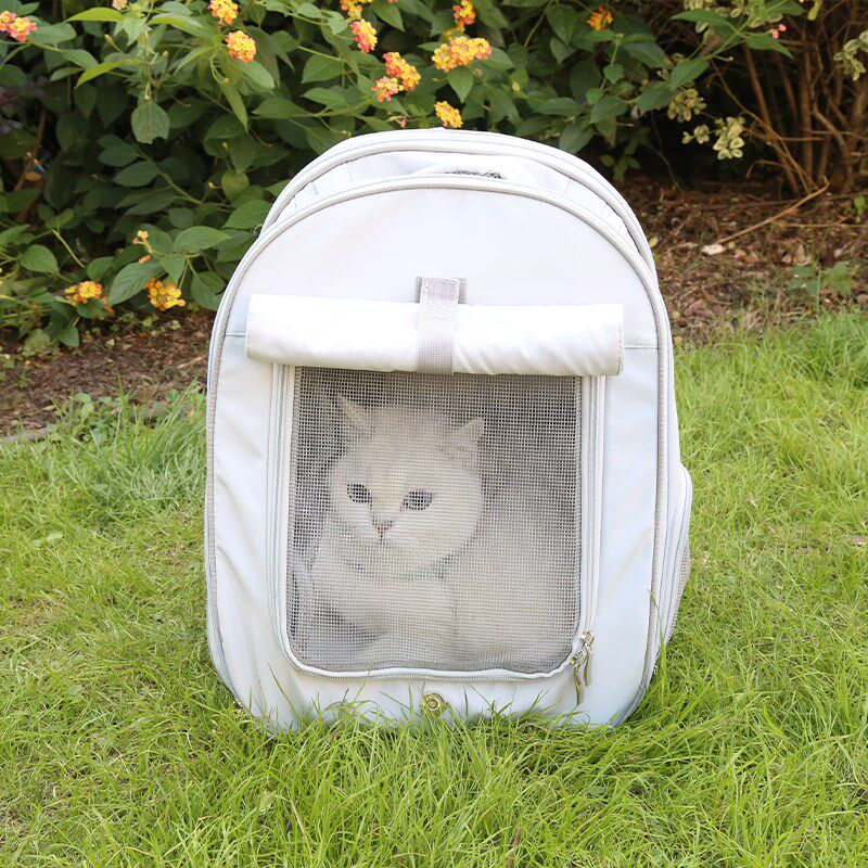 外出便携猫包大容量透气猫背包狗狗包双侧拓展外出宠物背包双肩包