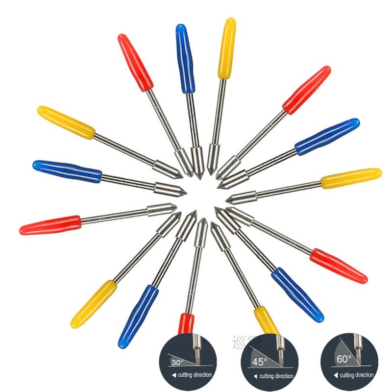 KZTech 15pcs Vinyl Cutter Engraving Machine Blades for Graph