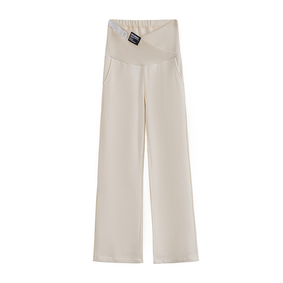 小个子低腰孕妇裤子秋季外穿针织九分直筒休闲阔腿休闲长裤孕妇装