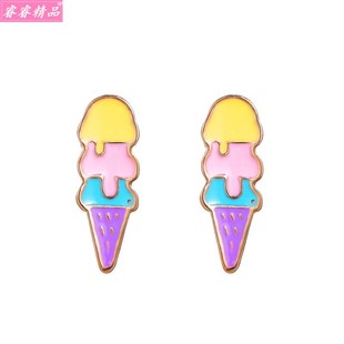 cute ear cartoon 推荐 earrings fruit animal New sweet Stud