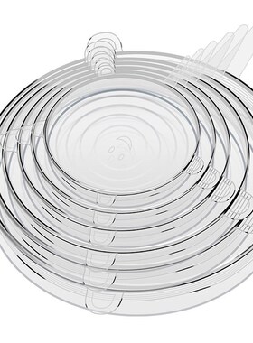 6 Pcs/Set Food Silicone Cover Universal Silicone Lids For Co